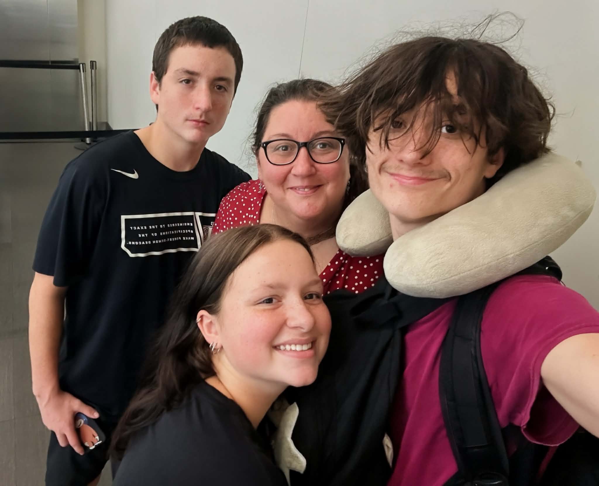 Felicia Dreher with her sons and her son's girlfriend